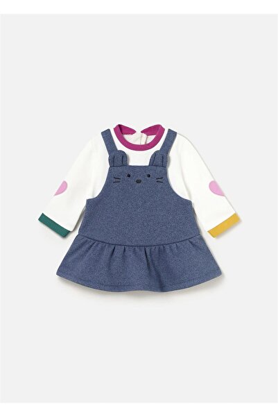 MAYORAL Baby Girl Denim Skirt Dress Blue 2802