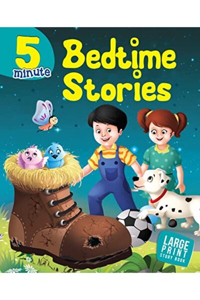 Om Books International قصص ما قبل النوم في 5 دقائق مطبوعة بخط كبير