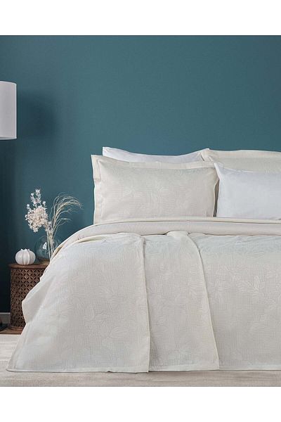 Lucien Home Jacquard Leaf Pattern Double Pique