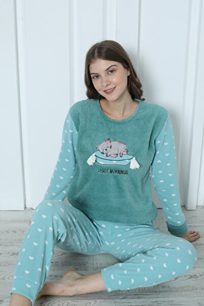 Wordex Σετ πιτζάμες Fwn 5006 Polar Plush Winter Soft - Sleeping Cat