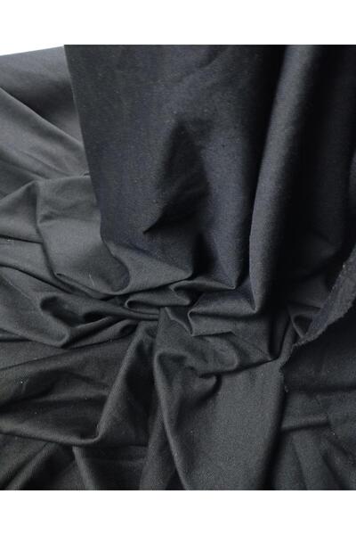 Kumaş Parça Чорна трикотажна бавовняна тканина - 160 см x 225 см (між нитками...