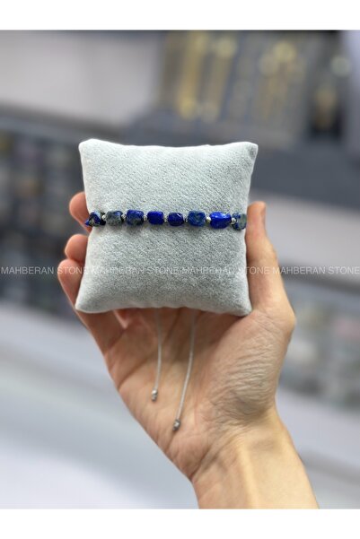 MAHBERAN STONE NATUREL KESİM LAPİS LAZULİ DOĞAL TAŞ BİLEKLİK AYARLANABİLİR DOĞAL TAŞ BİLEKLİK HAFIZA TAŞI
