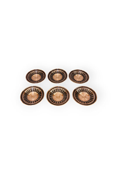 EFEMİR Staple Embroidered Copper Tea Plate