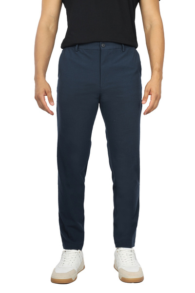 BOSS Erkek Dokuma Kumaş  Normal Bel  Düz Model Lacivert Pantolon 50528379-404