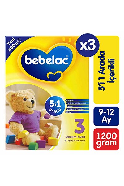 Bebelac 3 Devam Sütü 400 g 9-12 Ay x3 Avantaj Paket