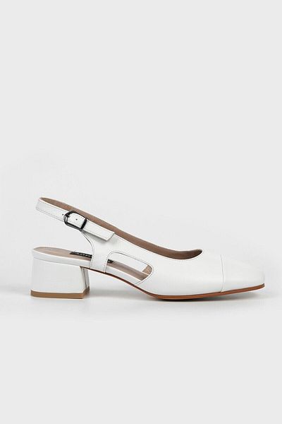 TUNAELLİ PANTOFI CU TAC DE NUMĂRUL 34-35-41 PANTOFI DE FEMEI ALB PIELE NATURALĂ