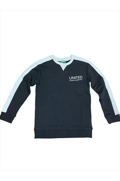Benetton Bnt-B21606 Benetton Sweatshirt Boy Black Sweatshirt