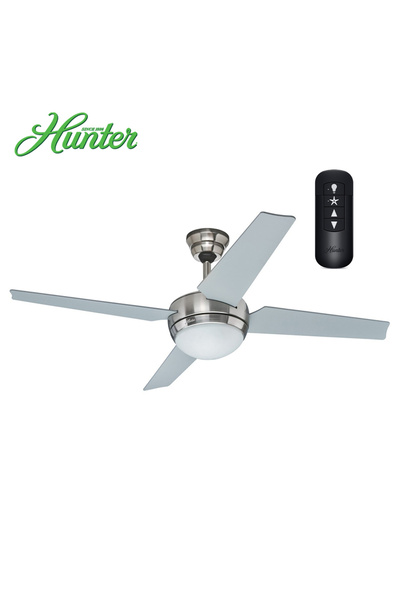Hunter Fan New Sonic Fırçalanmış Nikel - 132 Cm. Uzaktan Kumandalı Aydınlatma...
