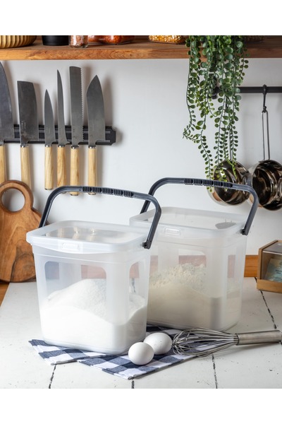 NY HOME Transparent 2 Pieces 6 Lt Storage Container