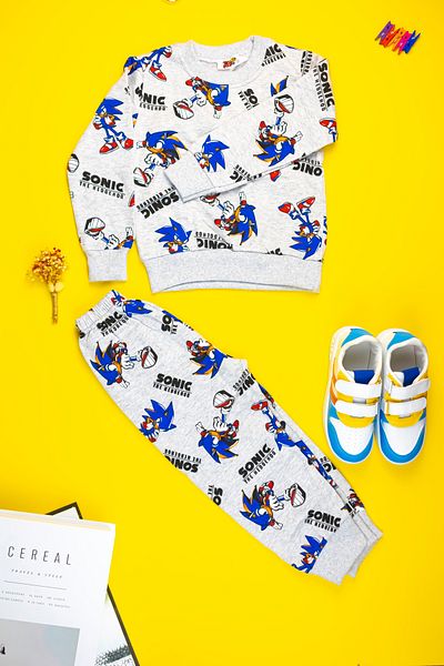 Yalçınoğlu Boy's Character Patterned Sweat Suit