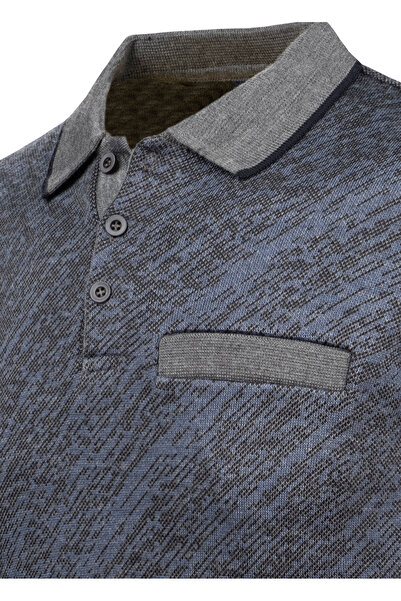 Çizgi Triko Ριγέ Πλεκτά Ανδρικά Πλεκτά Πλεκτά Πουλόβερ με λαιμόκοψη πόλο με μοτίβο ατσάλινο πλεκτό κλασικό καλούπι - 5012FB