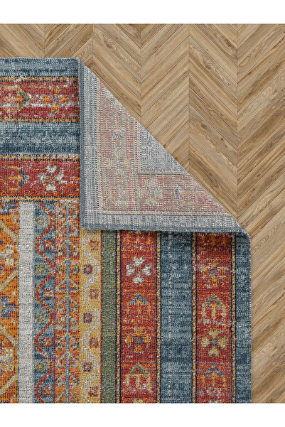 Konfor Halı Antik 1111 Klasik Vintage Salon Halısı Renkli Retro Mutfak Halısı Tozumaz İnce Makine Halısı