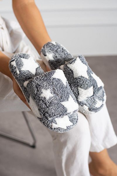 Moda Frato Modafrato Star Open - Γυναικείες χειμερινές παντόφλες Silent Sole House Παντόφλες