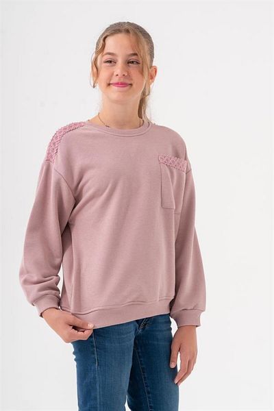 BOYS AND GİRLS Hanorac pentru fetiță Dusty Rose - Buzunar pentru umăr