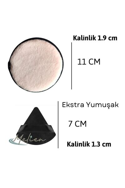 Melien Yüz Temizleme Yıkama Ve Islak Kuru Makyaj Süngeri Kozmetik Yüz Göz Altı Kapatıcı Bez Makyaj Süngeri