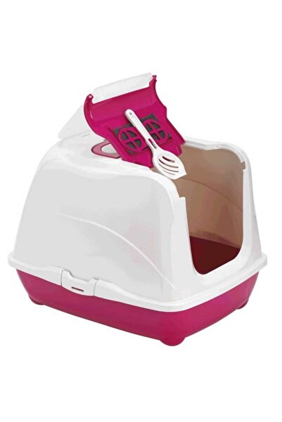 Moderna Flip Cat Filtreli Kapalı Kedi Tuvaleti 37X39X50 Cm Fuşya