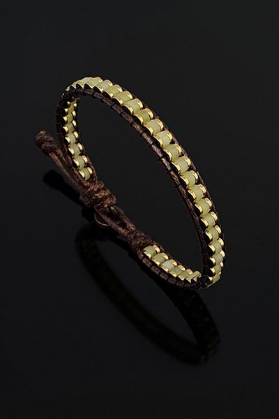 Seven Art Jewelry Natural Stone Men's and Women's Bracelet - Jade and Hematite Stone