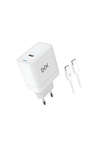 Bix Bx-uc65wfta 65w Pd Hızlı Şarj Adaptörü Ve E-mark Çipli 2 Metre Usb-c Kablo