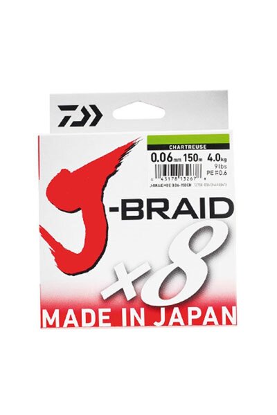 daiwa خيط صيد JBraid 8B Chartreuse بطول 150 متر (12750020)
