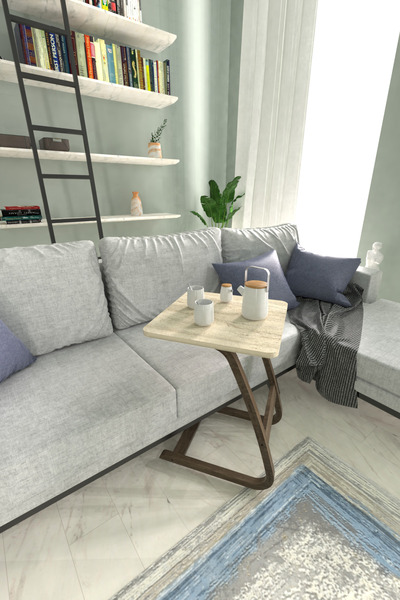 VİLİNZE Ergo Çok Amaçlı Ahşap C Sehpa 45x45 cm