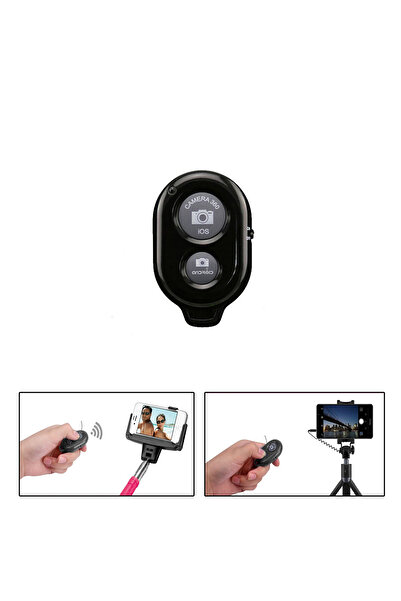 Microcase Tripod ve Selfie Çubuğu için Bluetoothlu Uzaktan Fotoğraf Çekim Kum...