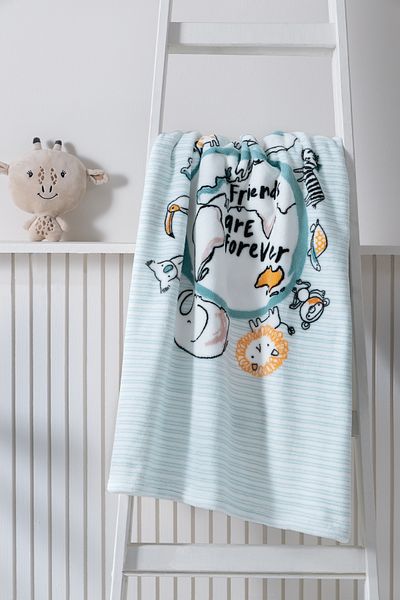 Yataş Mini Friends Wellsof Baby Blanket - Nile Green