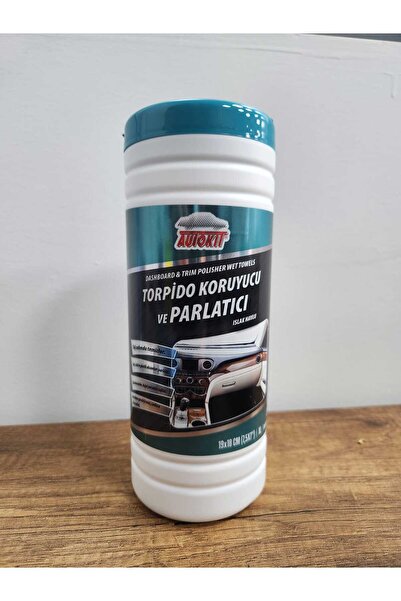 Autokit TORPİDO KORUYUCU VE PARLATICI ISLAK HAVLU PLASTİK KUTU 50' Lİ