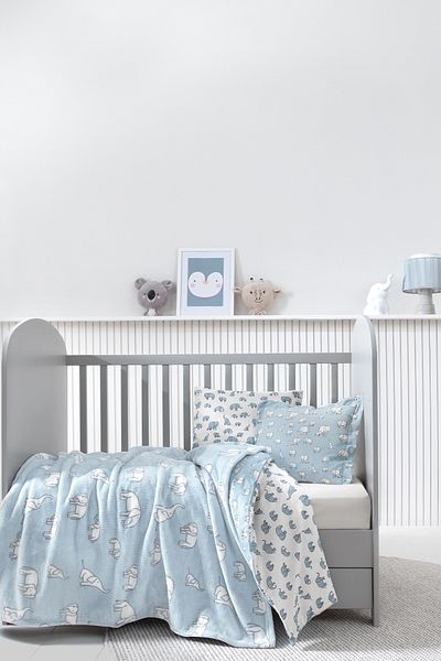 Yataş Mini Povey Wellsof Baby Blanket - Blue