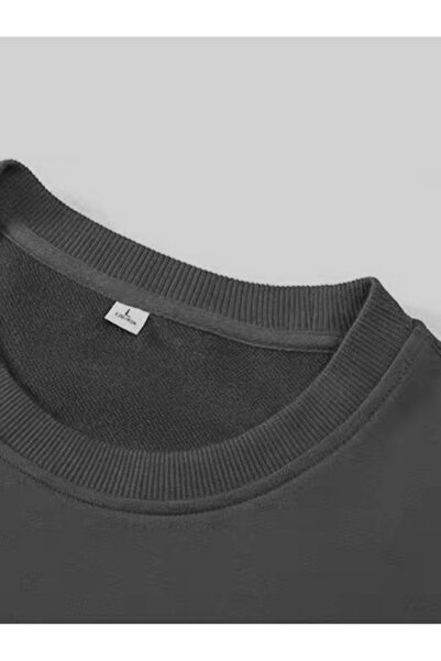 Altamira Ανδρικό φούτερ με στάμπα σε γκρι Believe Oversize Crew Neck