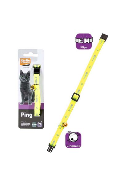 Karlie Cat Collar Cing30cm Yellow