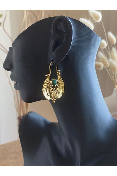 Store Winged Moth Figured Retro Style Beaded Women's Earrings