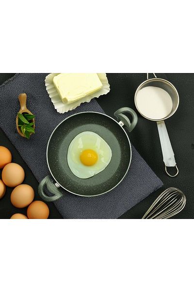 Doğuş Mutfak 18-20-22-24 cm Set of 4 Double Handled Granite Coated Sahan Omelet Pan