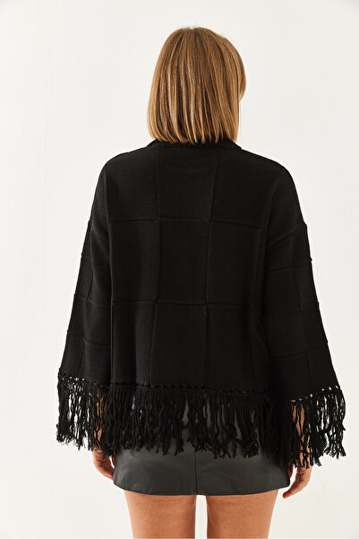 Bianco Lucci Γυναικείο πλεκτό πουλόβερ με φούντα