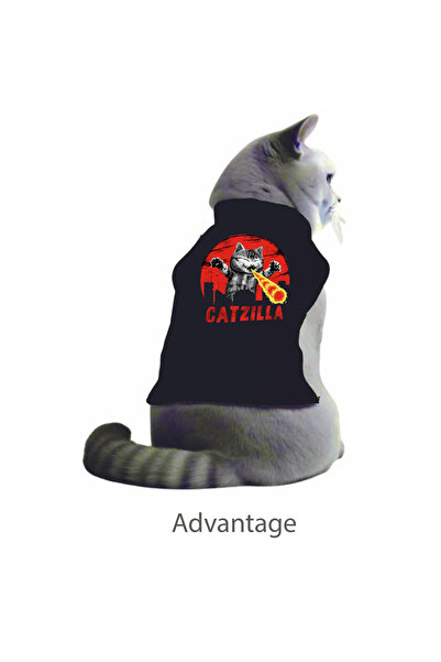 Advantage سويت شيرت قطة مطبوع عليه قطة