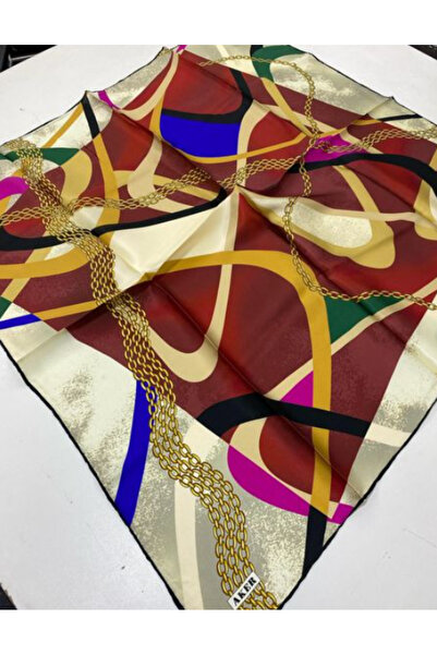 Aker سورا وشاح حريري 38509 نمط أحمر مختلط