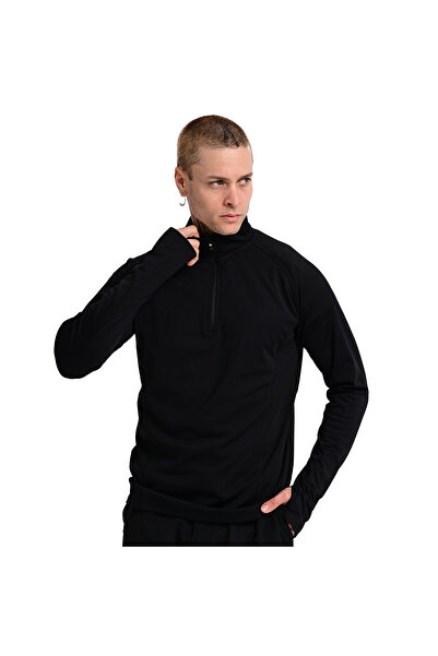 Sportive Cordoba Midlayer Erkek Siyah Koşu Sweatshirt 24KE001-SYH