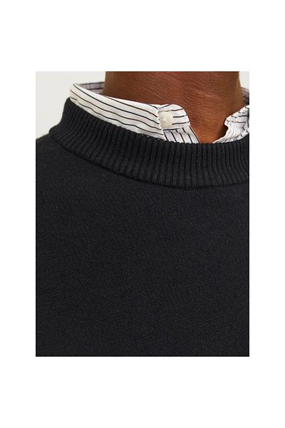 Jack & Jones JORVESTERBRO Черен кремав плетен суитшърт с яка