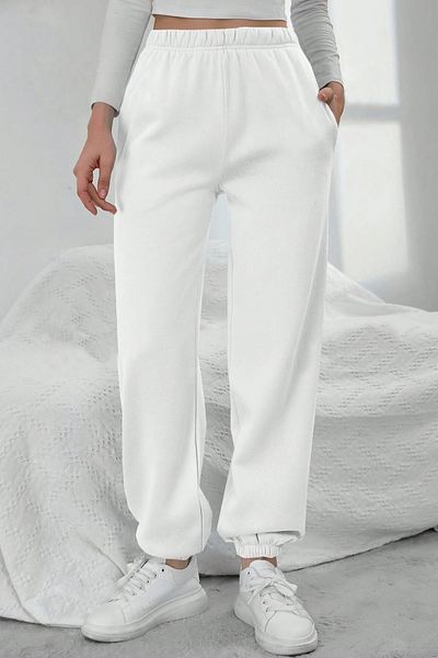Avones Γυναικείο Jogger Sweatpants Fleece Knitted - Ελαστική μέση και πόδια, 3 κλωστές