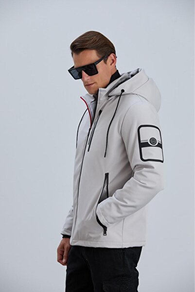 PIQUE Men's Hooded Zippered Soft Gel Coat