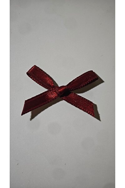 ÖZPAŞ TEKSTİL VE AKSESUAR Bordo Küçük Saten Fiyonk 50adet