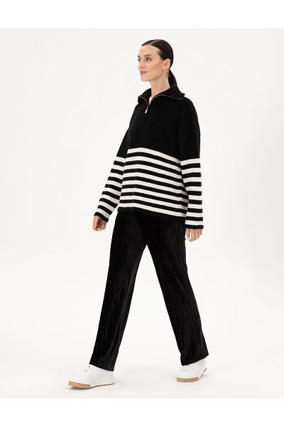Pierre Cardin بنطال رياضي أسود فضفاض 50291039 -VR046