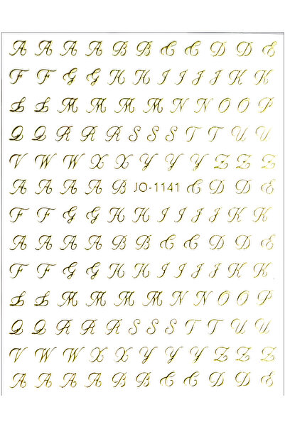 Venalisa Harf Tırnak Sticker Nail Art Tırnak Süsleme Etiket JO-1141