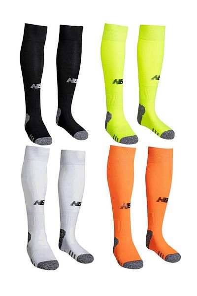 New Balance Nb Performance Σετ 4 Μαύρο-Λευκό-Κίτρινο-Πορτοκαλί Κάλτσες ποδοσφαίρου