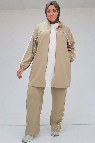 Eslina 47082 Σετ παντελόνι Osyho Mink Plus Size - με μπούκλες