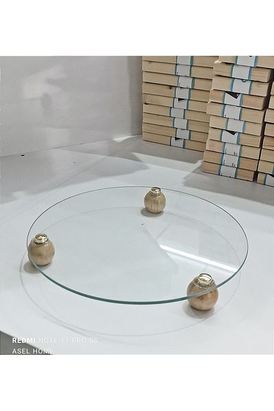 Home Round Glass Presentation 25 cm