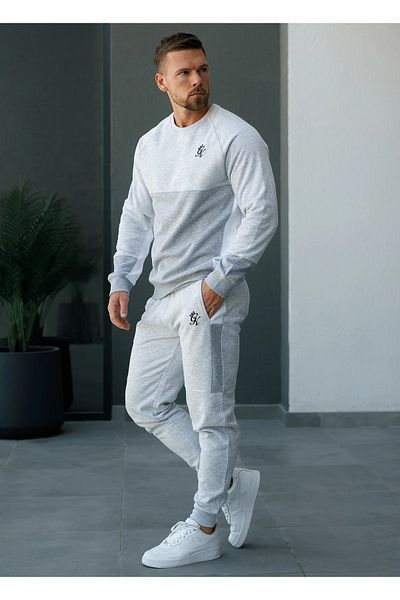 GYM KING Φόρμα Minefield Crew Snow Marl