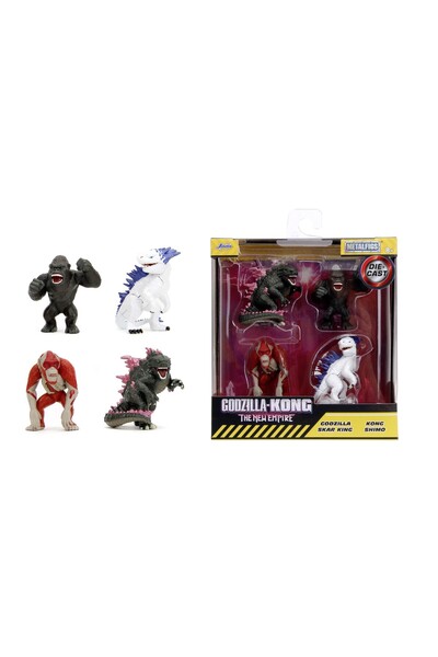 scntoys GODZILLA KONG SKAR KING SHIMO FİGÜR DİECAST KİNG KONG METAL FİGÜR 4'L...