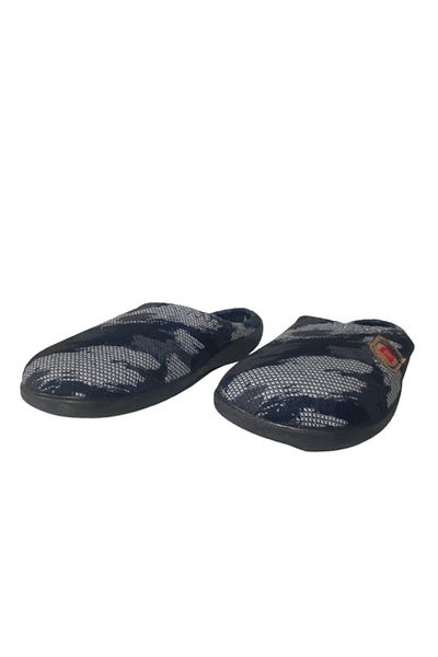 GEZER Men's Orthopedic Sole Patterned Slippers - Black White Gray, Gzeer202-302