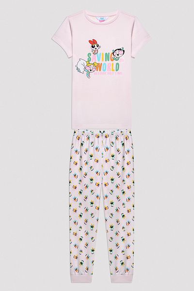 Penti Girl's Powerpuff Girls Pink Pajama Set
