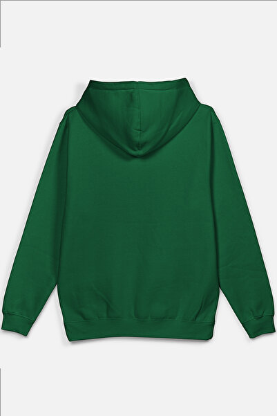 Overoz Φούτερ με πράσινη κουκούλα Teddy Bear με στάμπα oversize